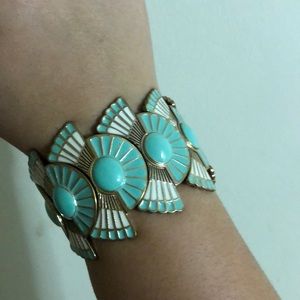 Gold/ turquoise bracelet